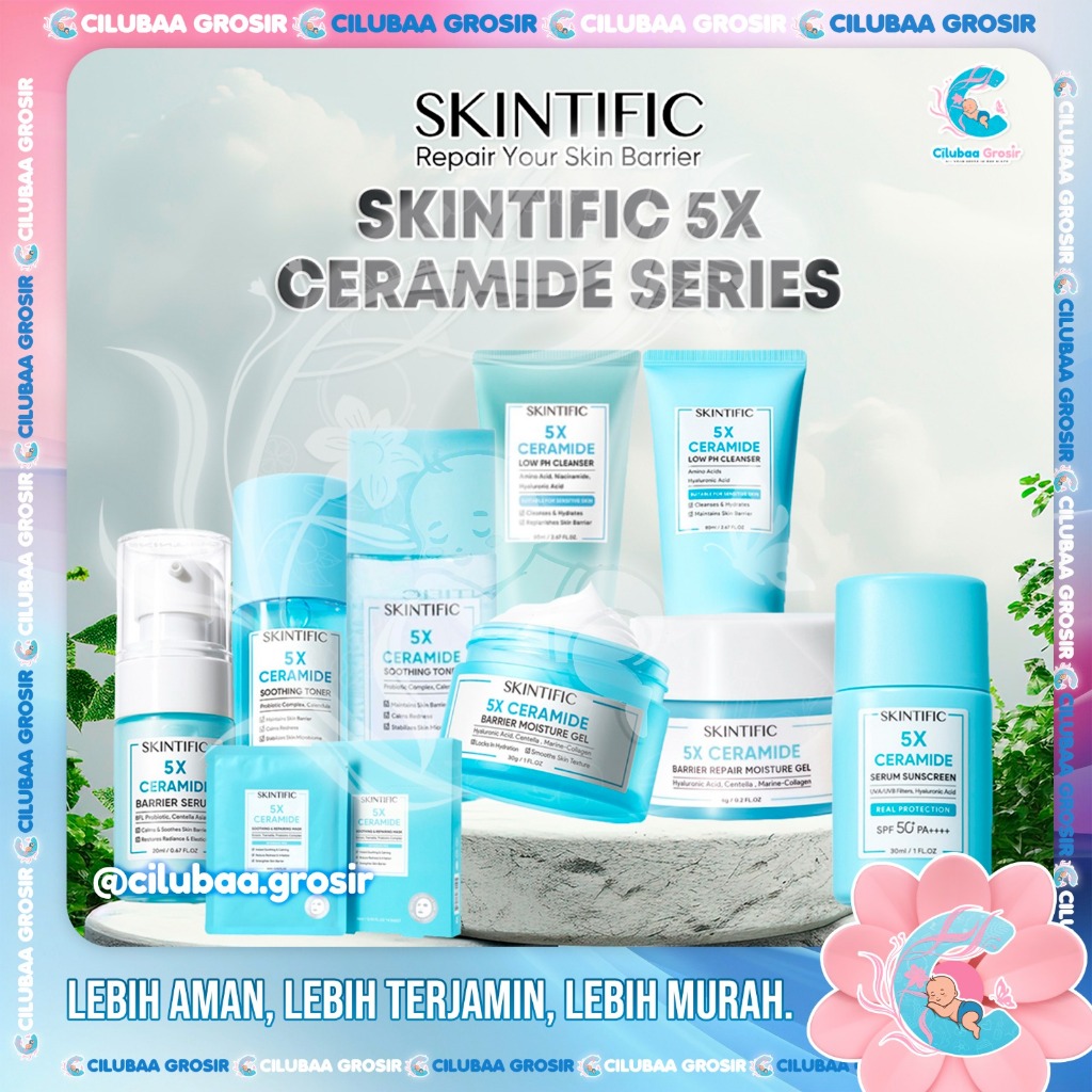 SKINTIFIC 5X Ceramide Series || Cleanser || Soothing Toner || Repairing Mask || Moisturzer || Serum 
