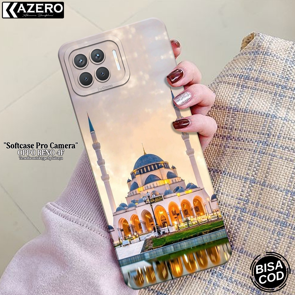 Softcase Pro Camera OPPO RENO 4F - Fashion Case Masjid - Case OPPO RENO 4F Terbaru - Casing OPPO REN