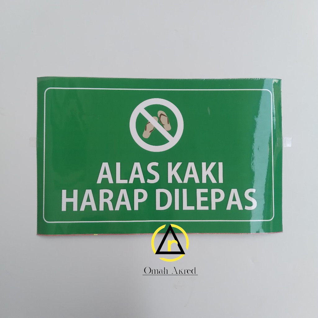 

Stiker Alas Kaki Harap Dilepas - Batas Membawa Alas Kaki - Batas Suci