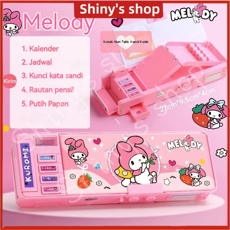 

【Ready Stock】Gaya Baru Cinnamoroll Kotak Alat Tulis Multifungsi Kunci Kode Perempuan Pensil Sanrio Dua Sisi Bernilai Tinggi Kapasitas Besa