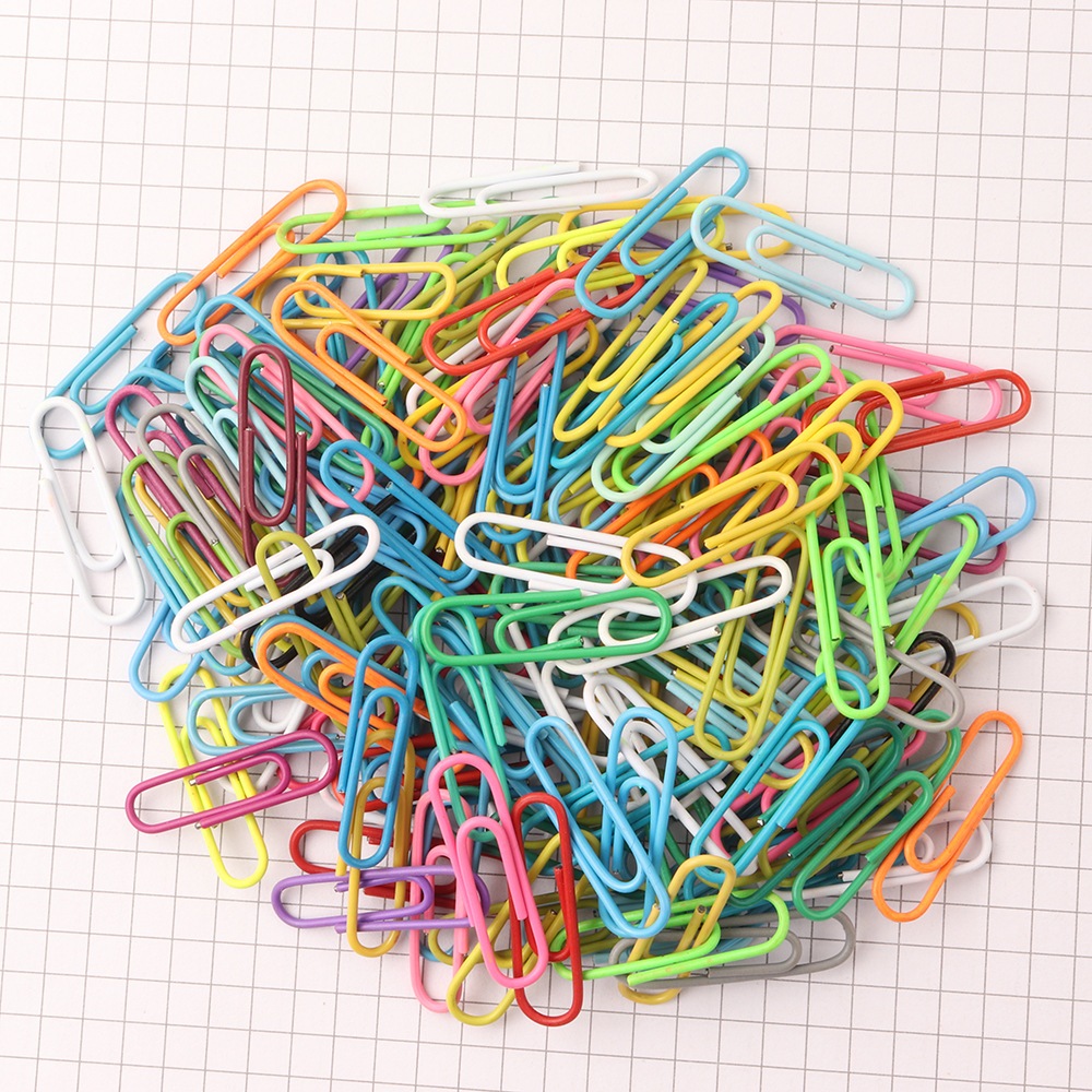 

80pcs/Pack 28mm Paper Clip Metalik/Jepitan Kertas/Klip Kertas/Klip Warna/Paperclip