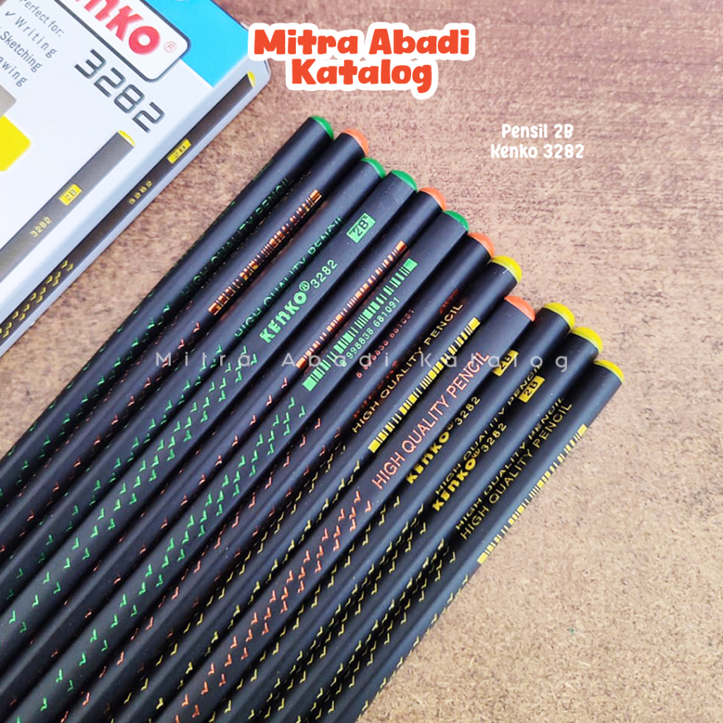 

(12 PCS) PENSIL 2B KENKO 3282 / 1 pack pak kenko 3282 pencil kayu pena original menulis graphite menggambar sket sketch anak alat tulis sekolah kuliah atk kantor stationery murah / mitra abadi katalog jogja