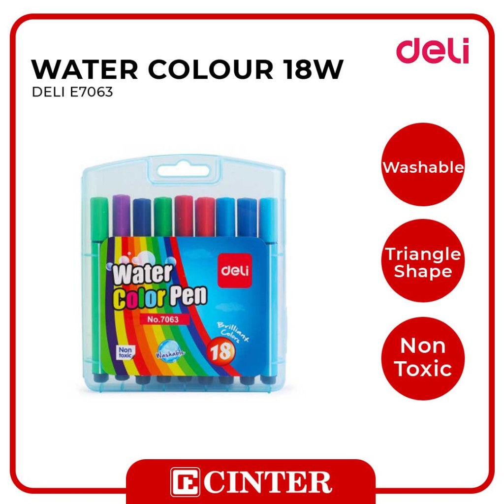 

DELI - WATER COLOUR / SPIDOL WARNA 18 WARNA E7063