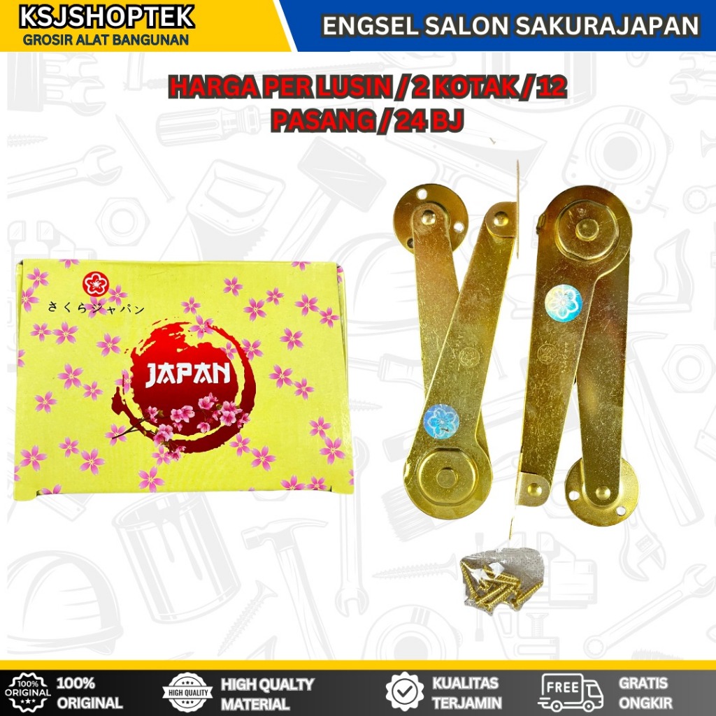 READY STOCK Per Lusin Engsel Salon 9 inch Sakura Per Lusin/ Engsel Jendela / Sikutan Jendela /