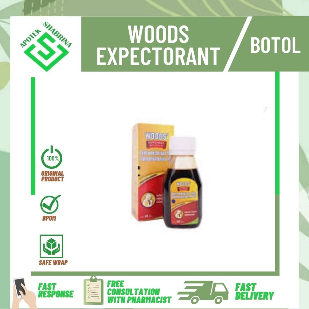 WOODS SIRUP MERAH  60 ML 100 ML BATUK PILEK BATUK TIDAK BERDAHAK