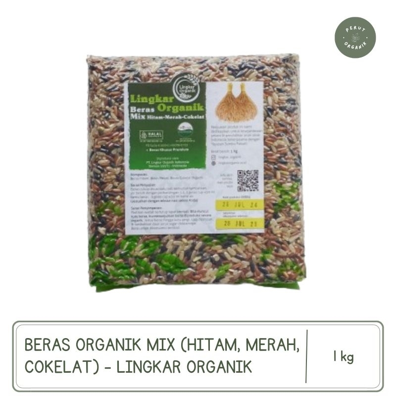 

Beras Whole Grain Organik (Mix Hitam Merah Cokelat) 1Kg - Lingkar Organik