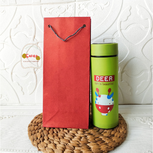 

Paper Bag Souvenir Mini Polos Merah 10x8x25 Untuk Botol Kado