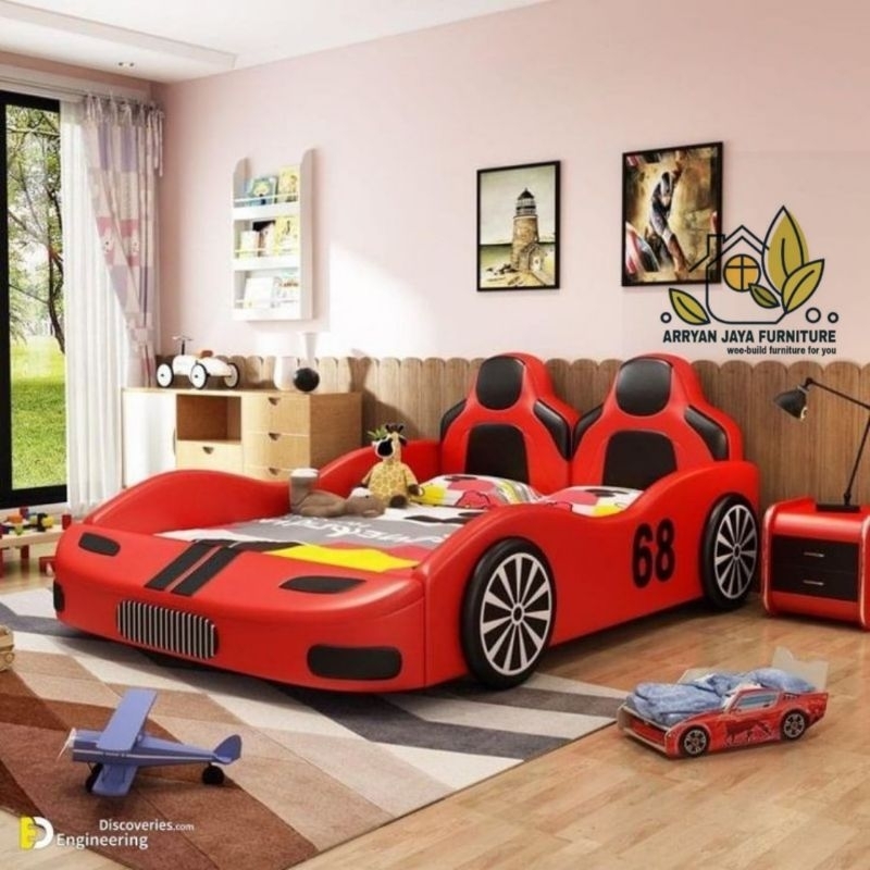 tempat tidur anak karakter mobil