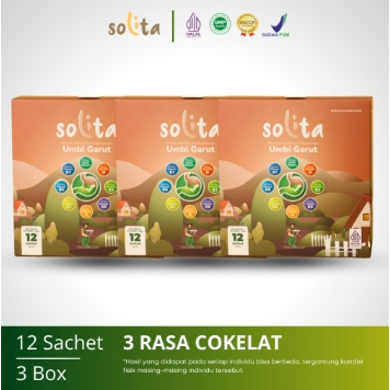 

SOLITA(ISI 12) RASA COKLAT Nutriflakes Sereal Umbi Garut Asam Lambung Official 3 Box