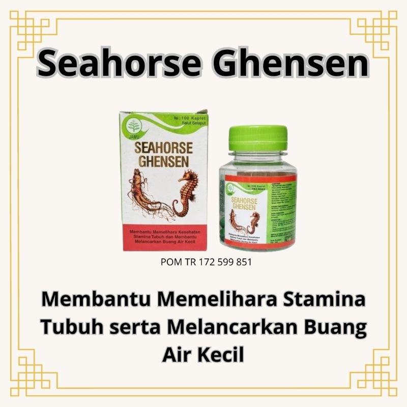 Seahorse Ghensen | Ginjal Seahorse | Obat Lancar Kencing