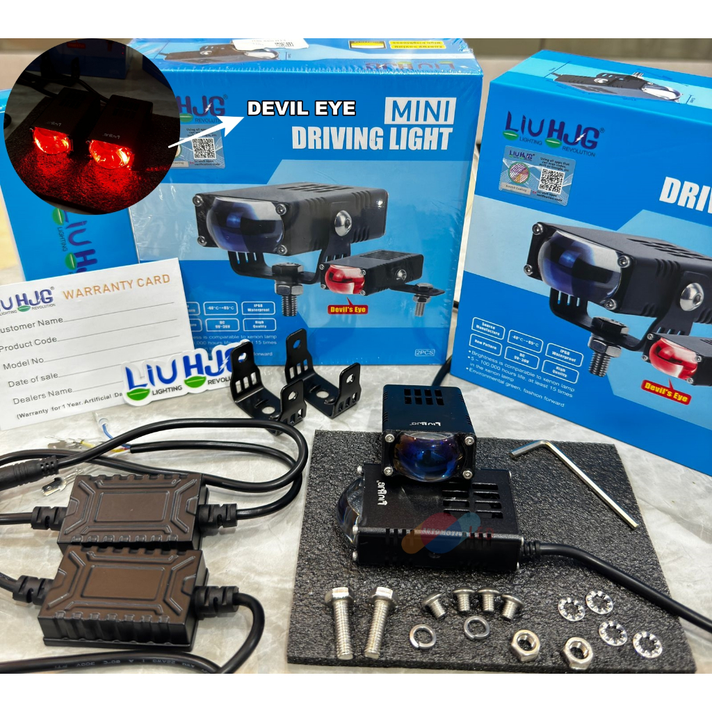 LIU HJG - LAMPU MERK HJG HJ1 SLIM 30 WATT D2 MINI SLIM PUM SOROT LED LASER 20 WATTT 2 WARNA ADA