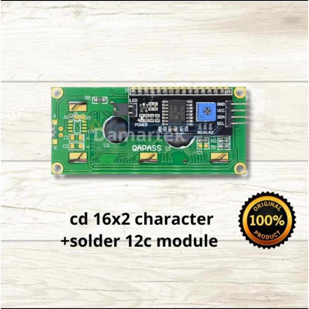 LCD I2 16x2 1602 Biru / Hijau LCD Karakter dengan Modul llC I2C - Biru