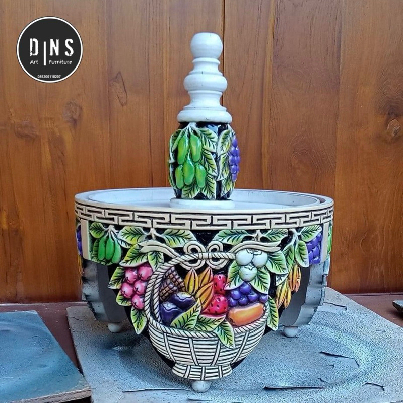 Tebok Pleci Ukiran Buah / Tebok Pleci Helopet Ukiran Mewah