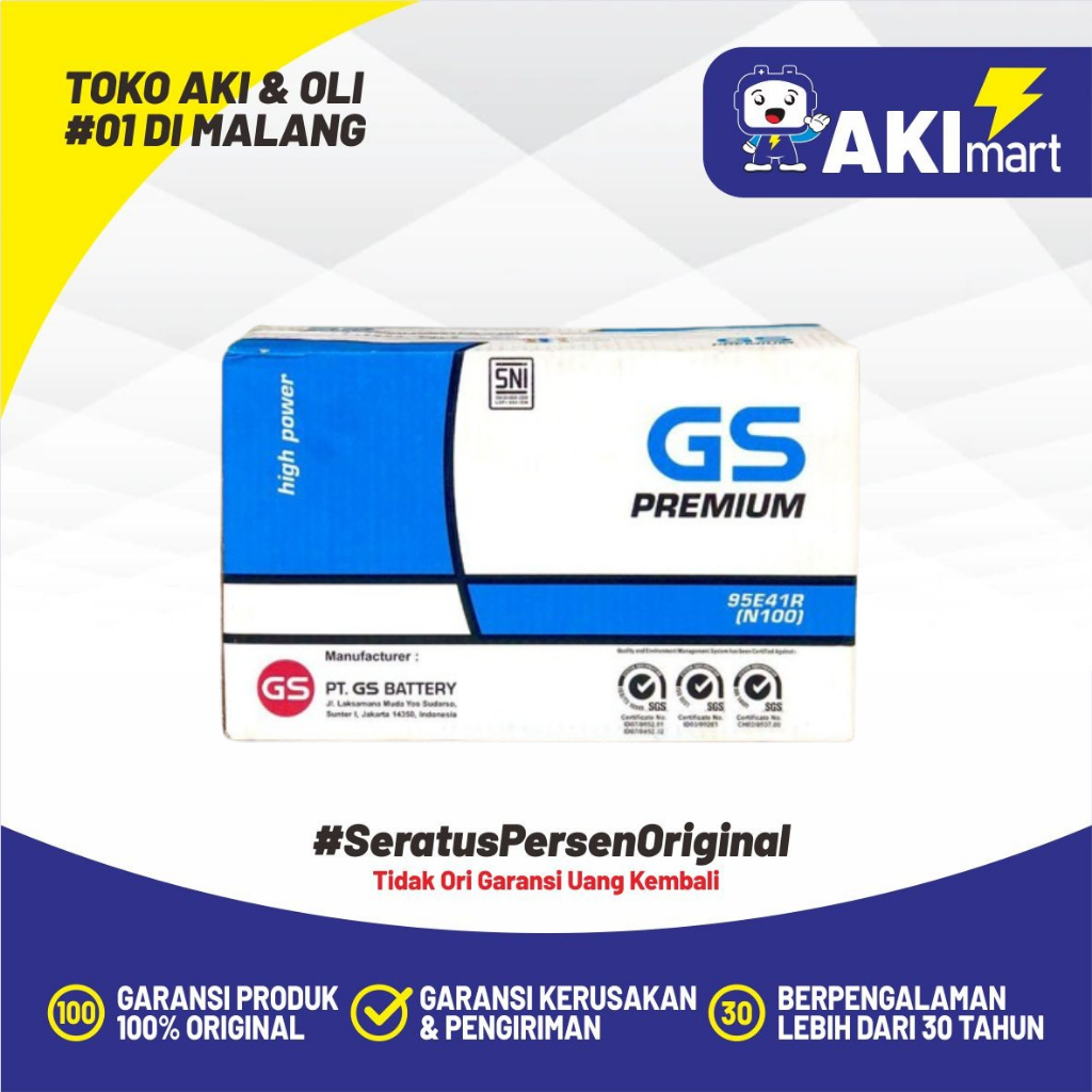 GS Astra Premium N100 Aki Mobil
