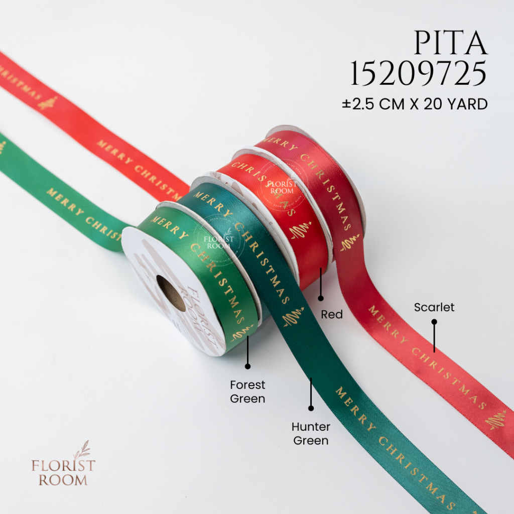 

Christmas Ribbon ±2.5cm x 20yard - Pita Natal Kode = 15209725 - Kado Hadiah Hamper