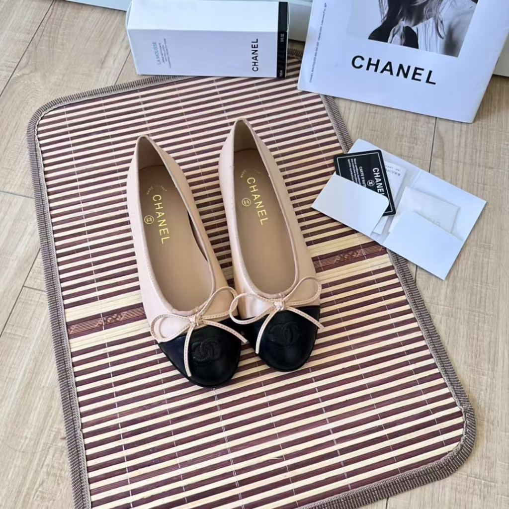 Original CHANEL Chanel 24SS-Bowknot Ballet Shoes/Granny Shoes