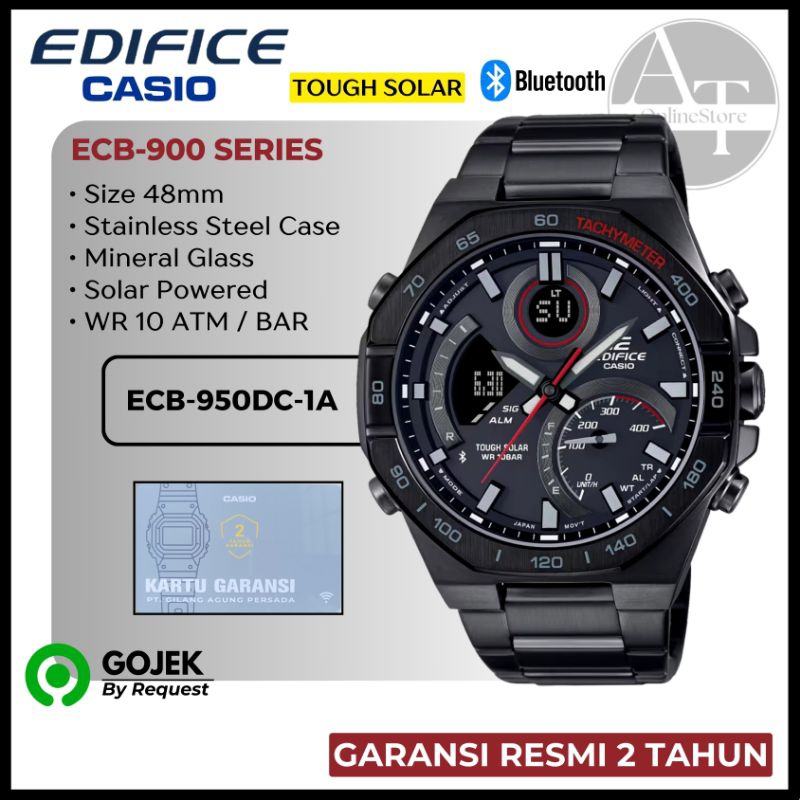 Jam Tangan Pria Casio EDIFICE ECB-950DC-1A ECB950DC Tough Solar ORIGINAL Garansi Resmi