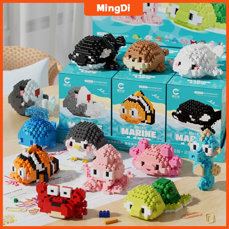 Mainan Anak Perempuan Karakter Ikan Hewan Gurita Hiu Seri Kehidupan Laut Edukasi