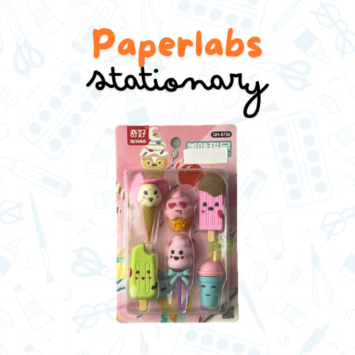 

Qihao Penghapus Pensil Karet Motif Ice Cream Lucu/Penghapus Sekolah Anak/Penghapus Motif Ice Cream