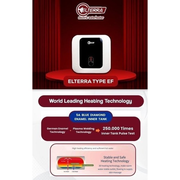 ELTERRA HE 10 EF Pemanas Air Listrik 10 Liter Wall Mounted