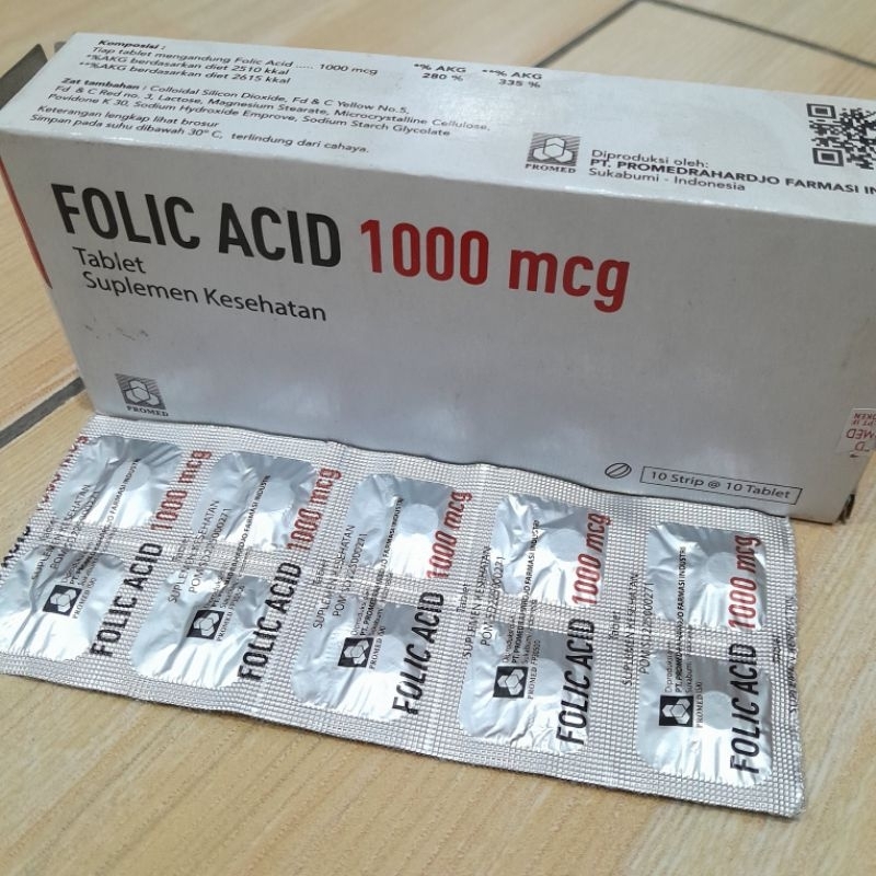 FOLIC ACID 1000 MCG 1 STRIP @10 TABLET