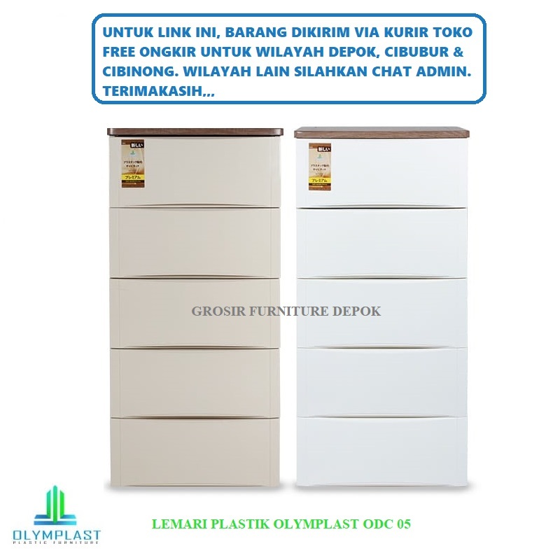 Lemari Plastik Drawer Kabinet Olymplast ODC 05