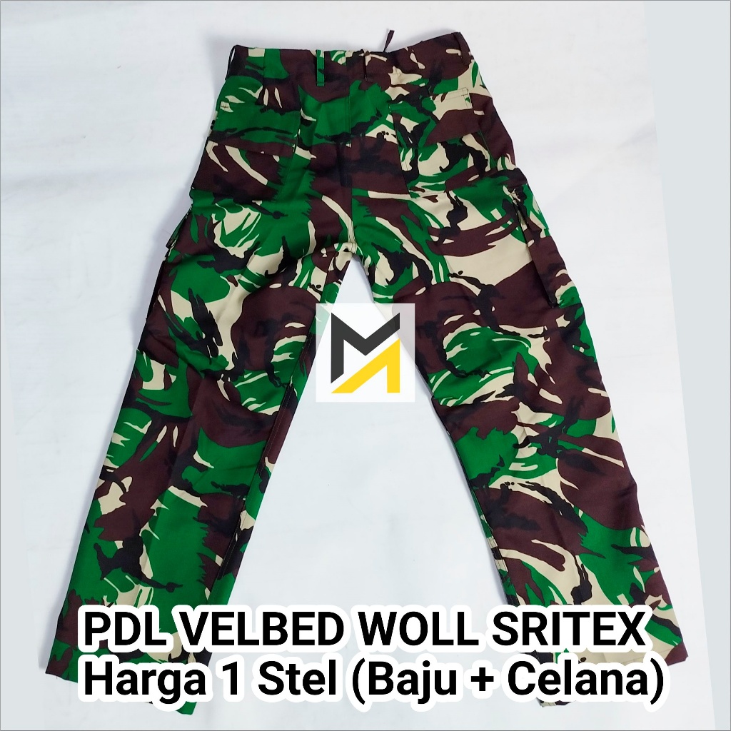 GTR Baju PDL TNI Velbed Woll SRITEX 888 Nayaka Military Stelan Pakaian Lapangan Setelan Tentara