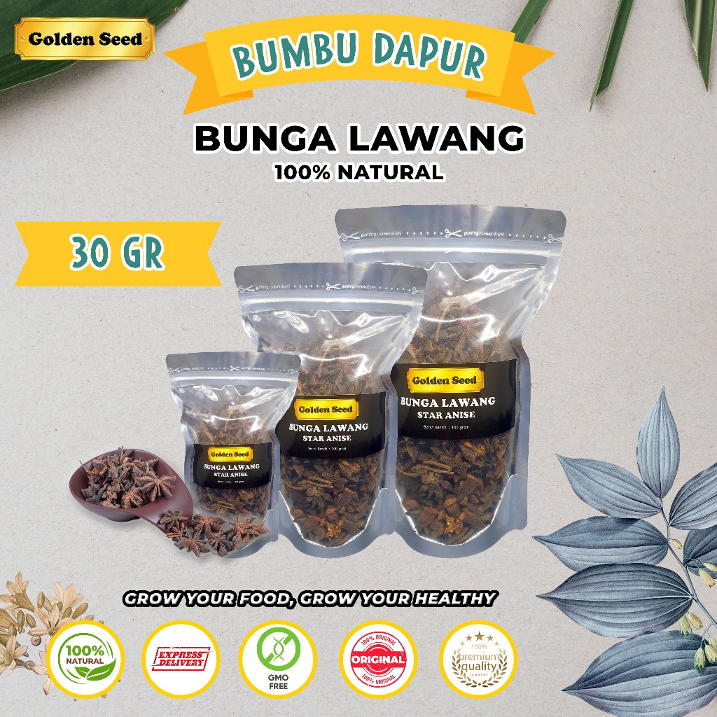

BUNGA LAWANG / PEKAK 30 GRAM PREMIUM - STAR ANISE 30 GR