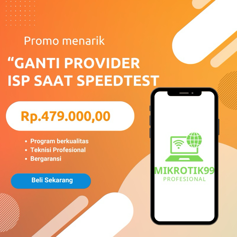 GANTI NAMA ISP SERVER SPEEDTEST