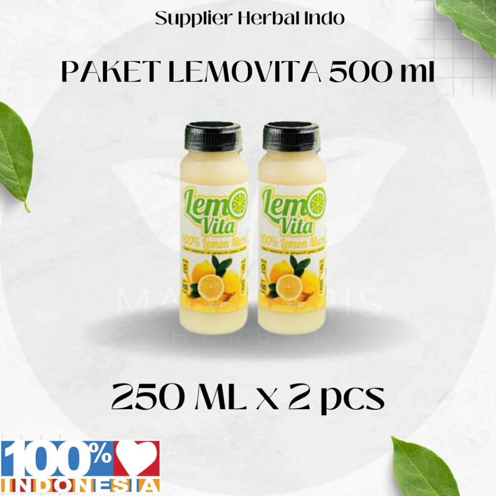 

Paket Lemovita 500 ml (250 ml x 2) Sari Lemon Jus Organik Botol