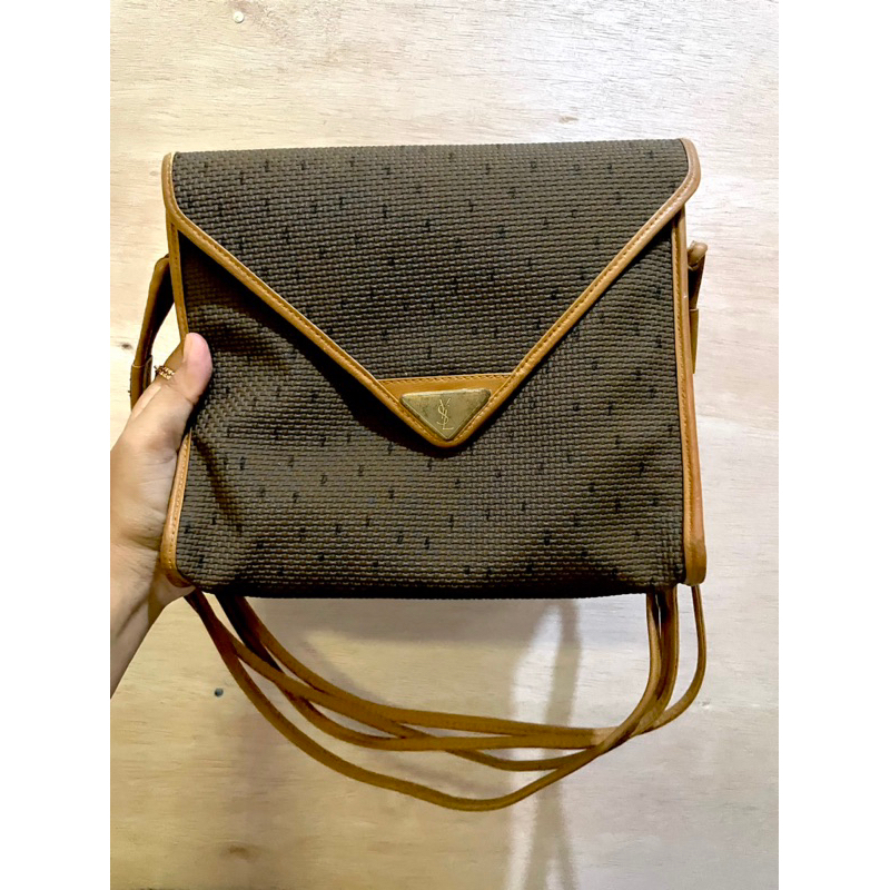 YSL Woven Flap Vintage Original