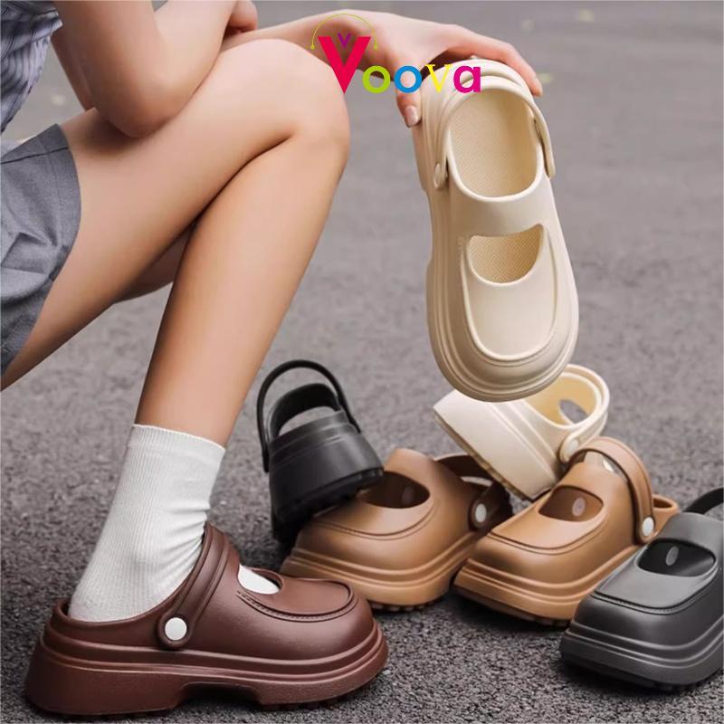 VOOVA Sandal Slop Wanita Terbaru Kekinian Sepatu Wanita Slip On DewasaTerbaru 2024 Sendal Slop Tali 