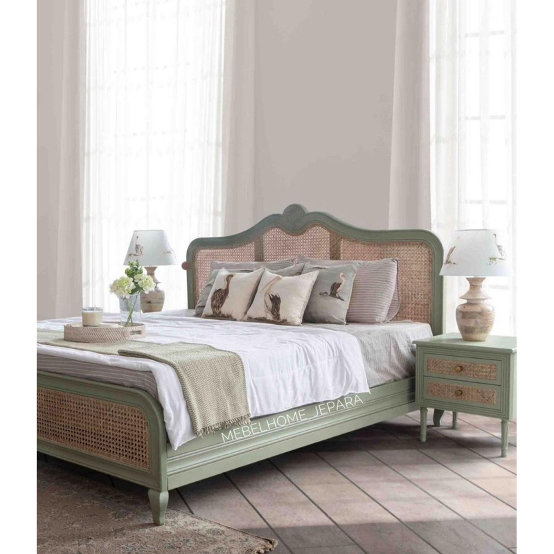 dipan minimalis kayu mahoni duco,dipan minimalis termurah,dipan mix rattan alami,dipan minimalis duc