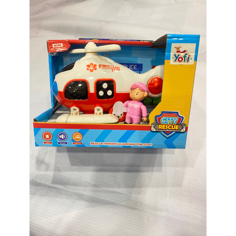 toys mainan anak yofi city rescue pesawat 3+tahun 1808570