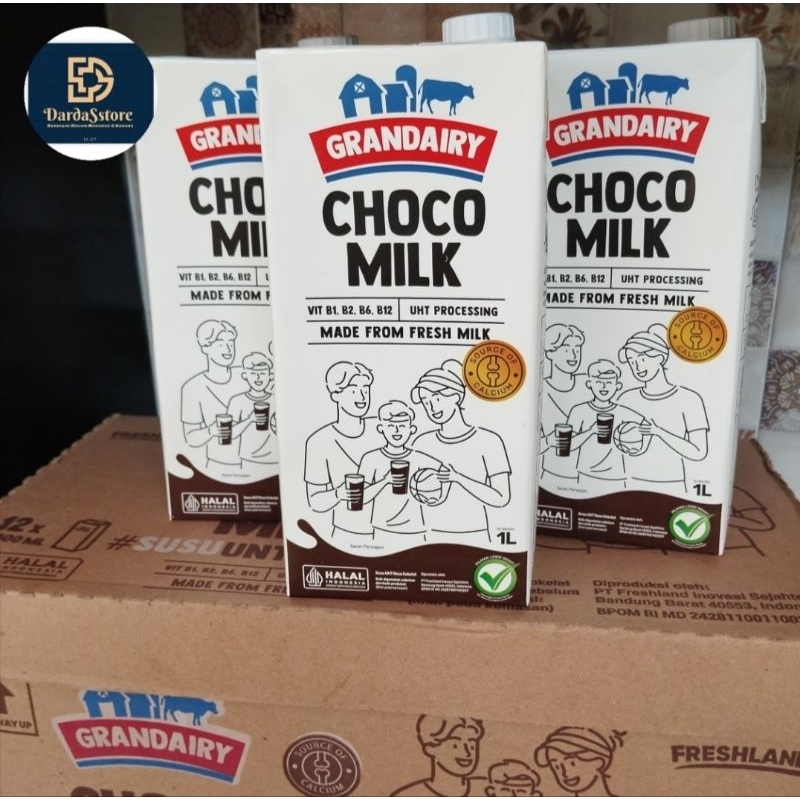 

Susu UHT Grandairy Choco MilK 1 Liter Carton 12x 1liter gosend