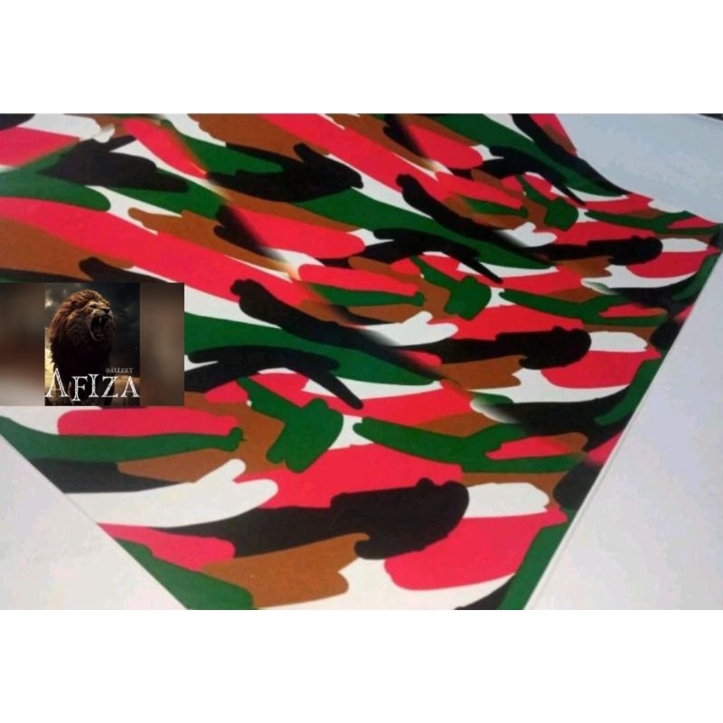 

Stiker Camo - Stiker laskar merah putih 50x50cm