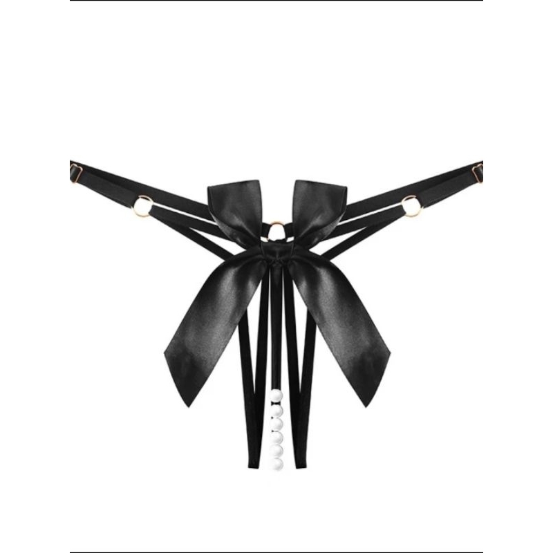 BUTIK FLA (CD PITA) Underpants pearl beads Sexy clubwear Body chain body pearl cd celana dalam mutia