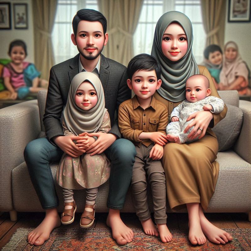 Jasa Edit Foto Karikatur | Keluarga Besar 10k Perwajah