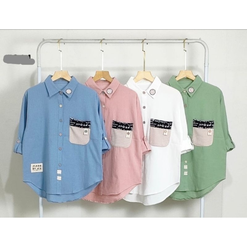 kemeja fashion kantor kemeja trendy kemeja kombinasi lubana atasan fashion oversize