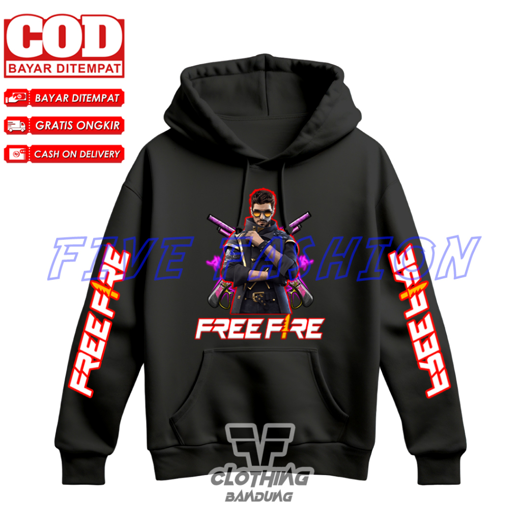 Hoodie Jaket Anak FF Karakter Free Fire SKIN ALOK Versi SG RAPER Free Nama Free Fire Karakter FF