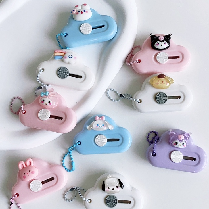 

RealPict CODSanrio Mini Cutter Lucu Bentuk Awan Karakter LucuPisau Kecil Kartun Kuromi Melody Alat Tulis KreatifGS