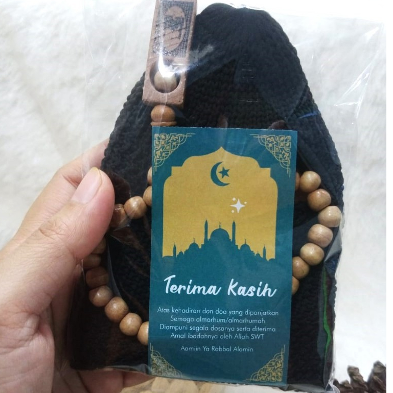 Paket Peci Tasbih Souvenir Tahlilan / Paket Peci Tasbih Souvenir Tahlilan 40 hari / Paket Peci Tasbi