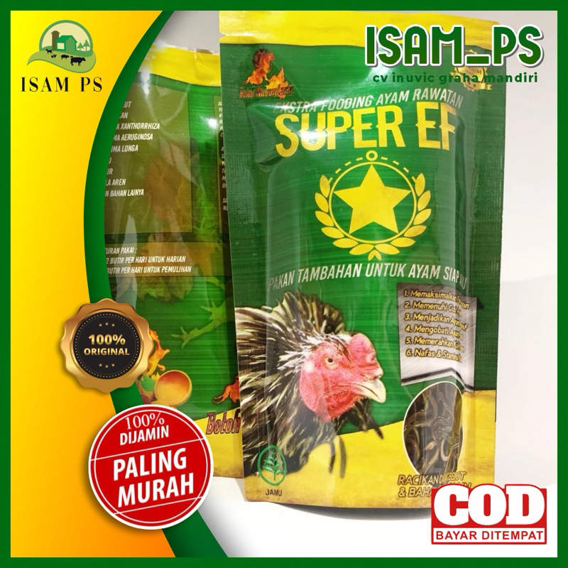 EXTRA FOODING ayam bangkok aduan SUPER EF jamu pemulihan nafsu makan dan stamina