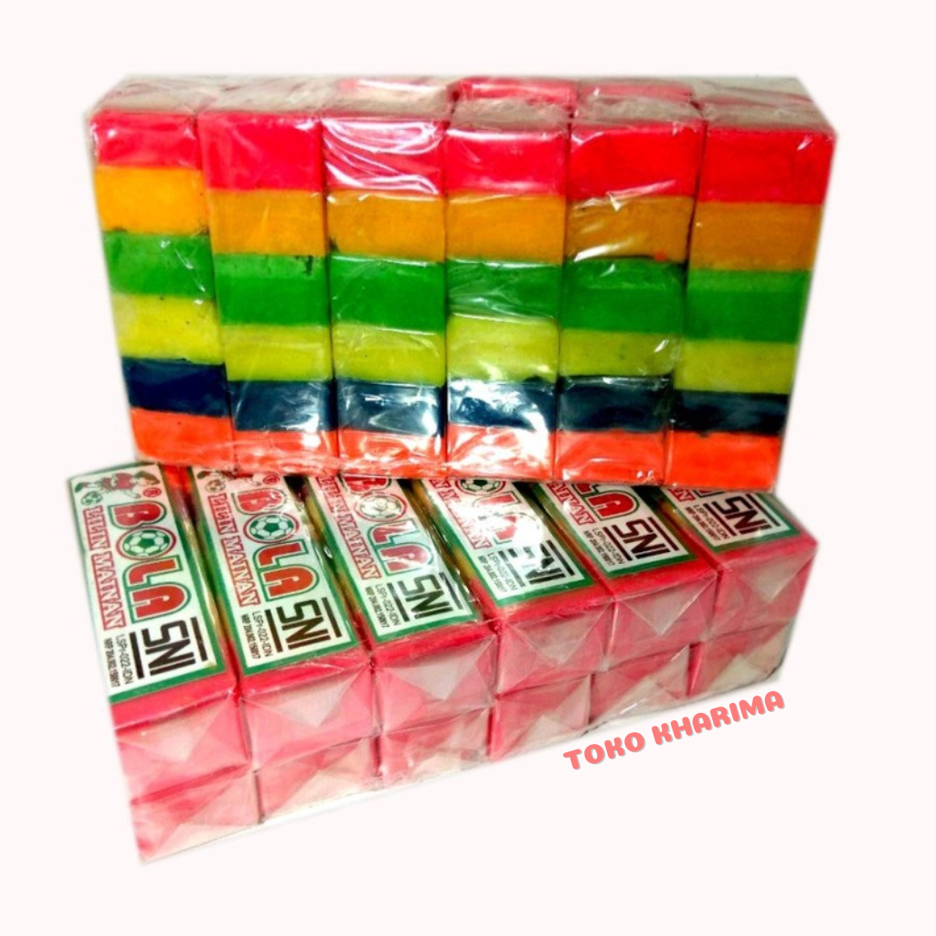 PLASTISIN Lilin Mainan Bola Lilin Plastisin Malam Kecil 6 Warna