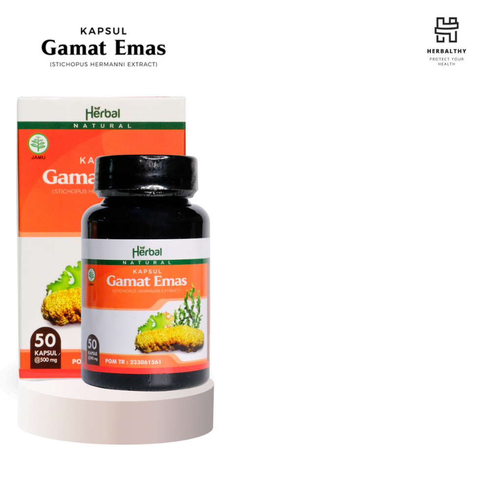 Herbalthy - Kapsul Gamat Emas Teripang Emas Isi 50 Kapsul