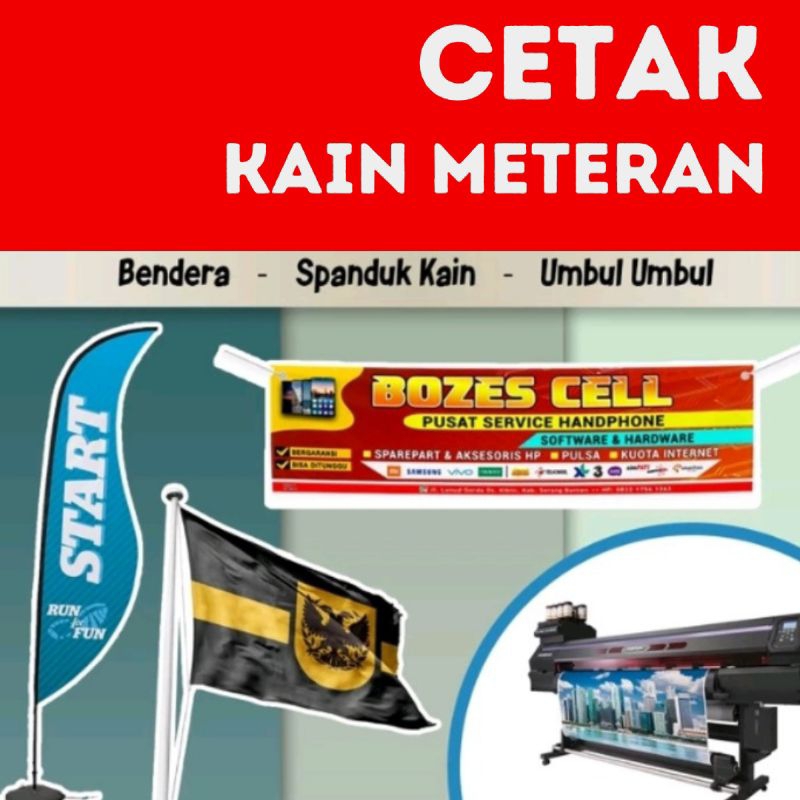 Cetak Kain Meteran/Satin