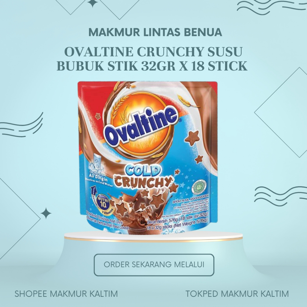 

Ovaltine Cold Crunchy Susu Bubuk Stik 32gr x 18stik