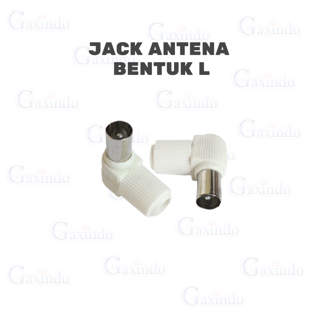 jack antena bentuk L, konektor antena siku, adaptor antena TV, jack antena 90 derajat, konektor kabe