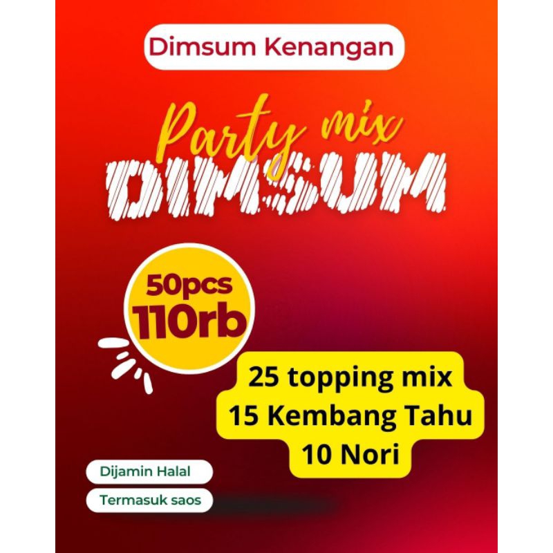 

Paket Mix isi 50 Dimsum Kenangan