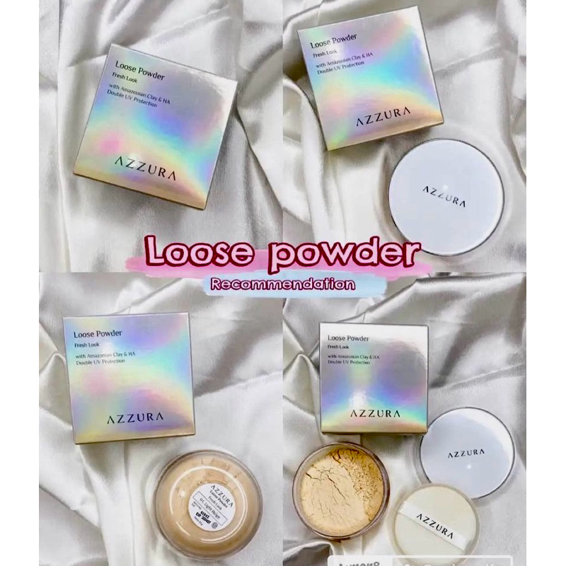AZZURA LOOSE POWDER BEDAK TABUR UNTUK KULIT BERMINYAK